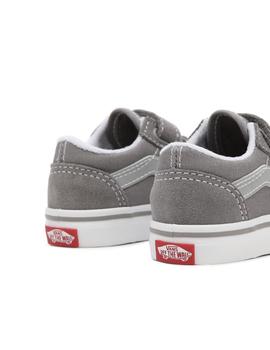 Vans Old Skool V Cuadros Gris y Blanco