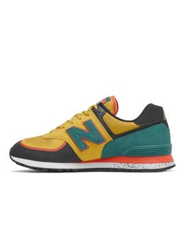 Zapatilla New Balance 574T Amarillo y Verde