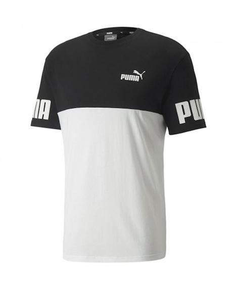 hada equilibrado masculino Camiseta Puma Colorbloc Hombre Negro/Blanco