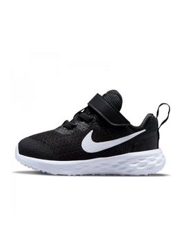 Zapatilla Nike Revolution 6 NN Bebé Negro Y Blanco