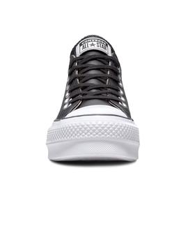 Zapatilla Converse Platform Baja Piel Negro/Blanco