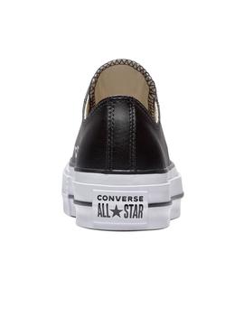 Zapatilla Converse Platform Baja Piel Negro/Blanco