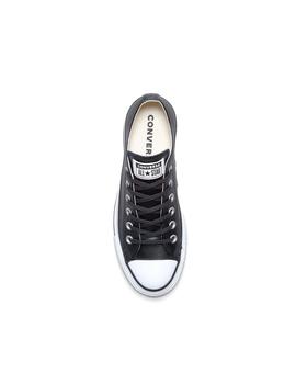 Zapatilla Converse Platform Baja Piel Negro/Blanco