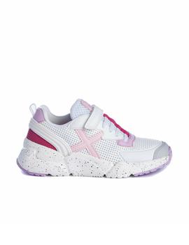 Zapatilla Munich Mini Track VCO 37 Blanco y Rosa
