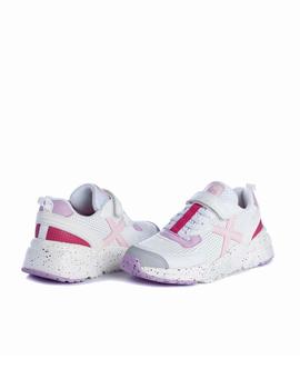 Zapatilla Munich Mini Track VCO 37 Blanco y Rosa