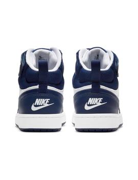 Zapatilla Nike GS Court Borough Mid2 Blanco/Marino