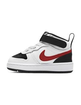 Zapatilla Nike Court Borough Mid2 TDV Blanco/Rojo