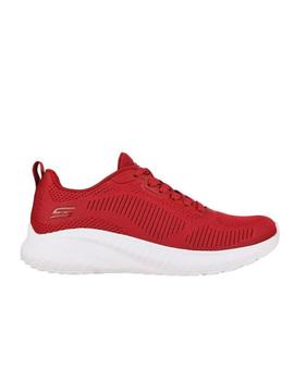 Zapatilla Skechers Bobs Squad Chaos Mujer RED