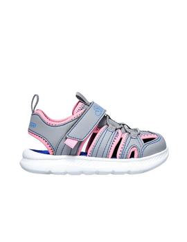 Sandalia Skechers C-Flex Bebé Gris/Rosa