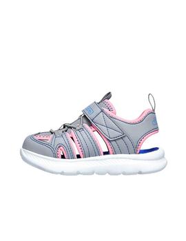 Sandalia Skechers C-Flex Bebé Gris/Rosa