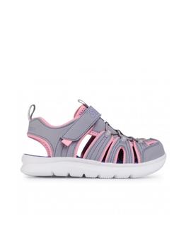 Sandalia Skechers C-Flex 2.0 Kids Gris/Rosa