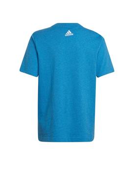Camiseta Adidas U 3 BAR Niño Azul