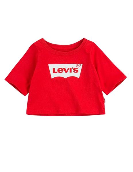 plátano Humildad reloj Camiseta Levis LB Cropped Top Niña Rojo