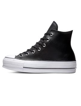 Zapatilla Converse Platform Alta Piel Negro/Blanco