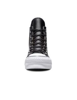 Zapatilla Converse Platform Alta Piel Negro/Blanco