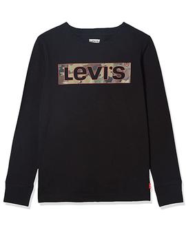 Camiseta Levi´s Graphic tee Shirt negra para niño