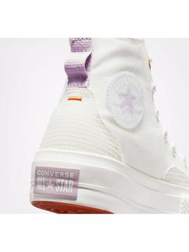 Zapatilla Converse Lona Alta Blanco/Malva