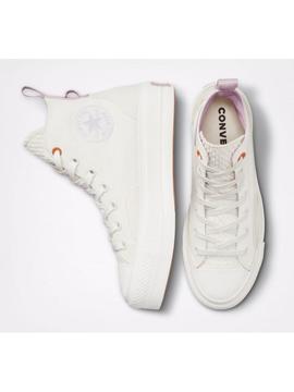 Zapatilla Converse Lona Alta Blanco/Malva