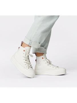 Zapatilla Converse Lona Alta Blanco/Malva