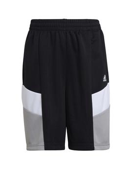 Pantalon Corto Adidas SHO D2M Niño Negro Y Gris