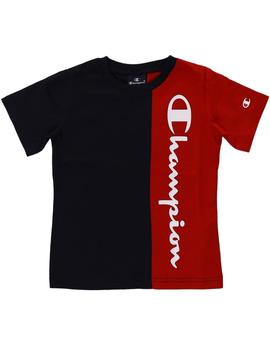 Camiseta Champion Niño Marino y Rojo