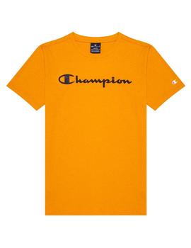 Camiseta Champion Manga Corta Niño Mostaza