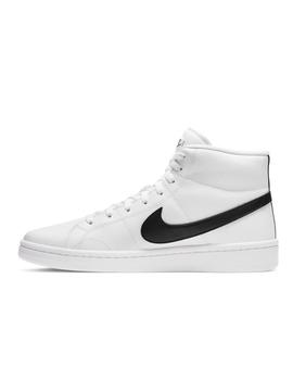 Zapatilla Nike Court Royale 2 Mid Blanco Y Negro