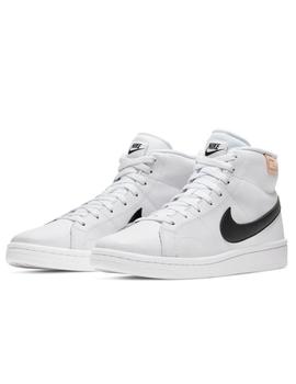 Zapatilla Nike Court Royale 2 Mid Blanco Y Negro