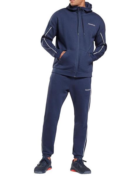 Hombre rico envase No de moda Chandal Reebok Piping Fic Azul