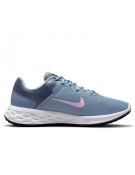 Zapatilla Nike W Revolution 6 NN Gris y rosa