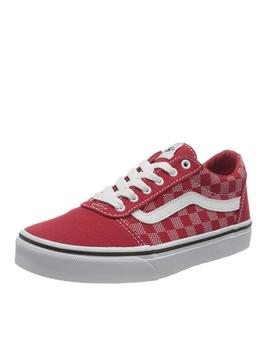 Zapatilla Vans YT Ward Rojo/Cuadros