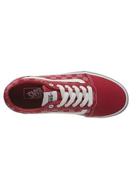 Zapatilla Vans YT Ward Rojo/Cuadros