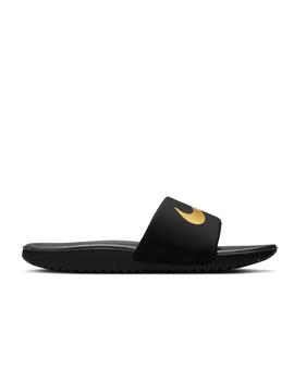 Chancla Nike Kawa Slide GS/PS Negro Y Oro