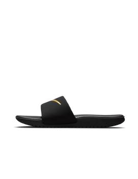 Chancla Nike Kawa Slide GS/PS Negro Y Oro