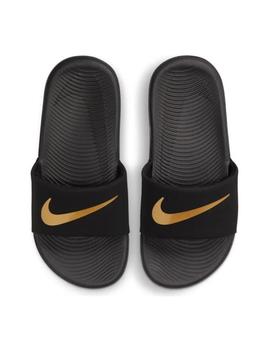 Chancla Nike Kawa Slide GS/PS Negro Y Oro
