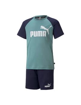 Conjunto Puma Niño Menta y Marino