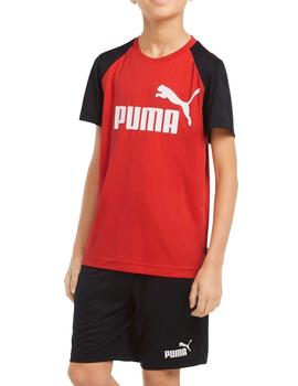 Conjunto Puma Niño Rojo y Negro