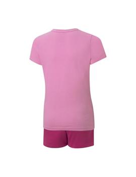 Conjunto Puma Logo Niña Fucsia