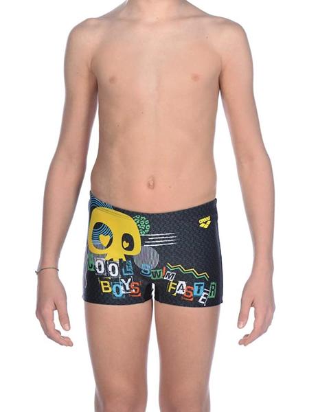 Banador Arena Swim Boxer Nino Negro Calavera