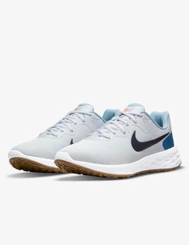 Zapatilla Nike Revolution 6 NN Platino/Azul