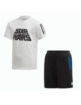 Conjunto Adidas Star Wars Blanco y negro