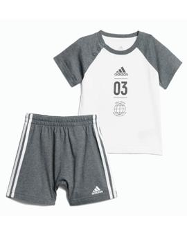 Conjunto Adidas Sum Bebé blanco y