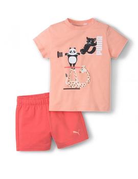 Conjunto Puma Bebé Animales Rosa