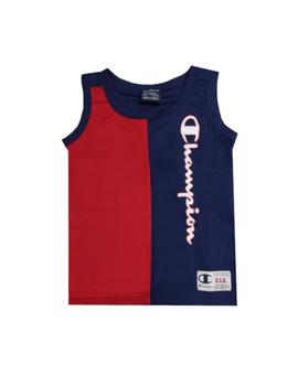 Camiseta Champion Tank Niño Azul y Rojo