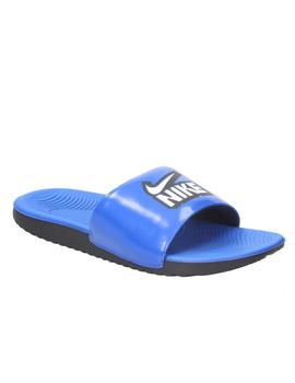 Chancla Nike Kawa Slide Fun GS para niño azul