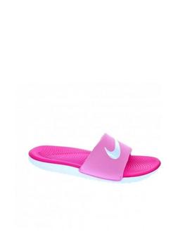 Chancla Nike Kawa Slide GS/PS Rosa/Blanco