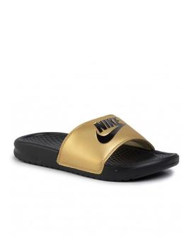 Chancla Nike W Benassi JDI Negro/Oro