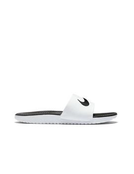 Chancla Nike Kawa Slide Gs blanca y negra para niño