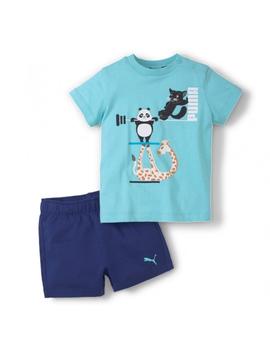 Conjunto Puma Bebé Animales Azul