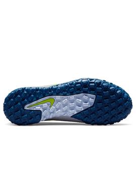 Bota Nike JR Phantom GT2 Acd DF Turf Gris y Azul